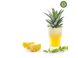 Polpa de suco de abacaxi com hortel